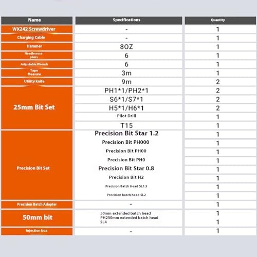 Cordless Electric Screwdriver - 7 Speed LED Work Light