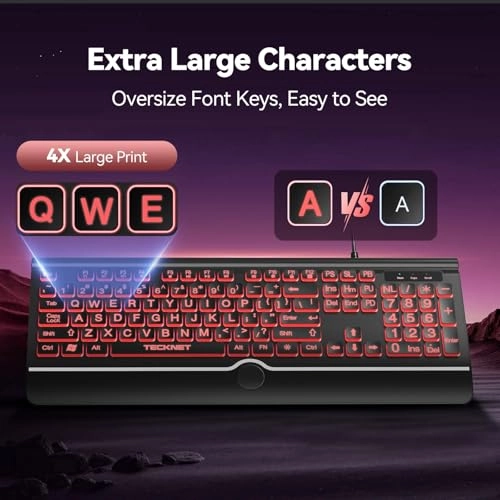 Large Print Backlit Keyboard - Wired