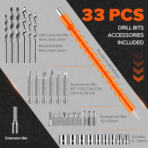 Cordless Drill Set - 1.5 Amp Hours