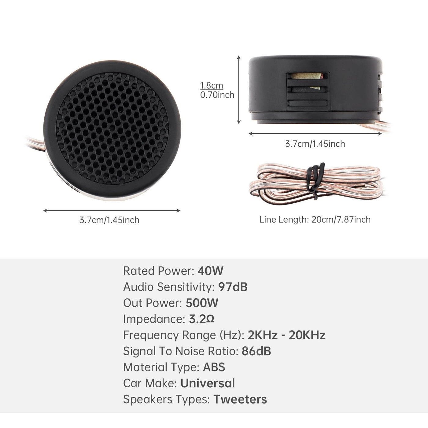Silk Dome Tweeters - 1.5 Inch Mini Dome