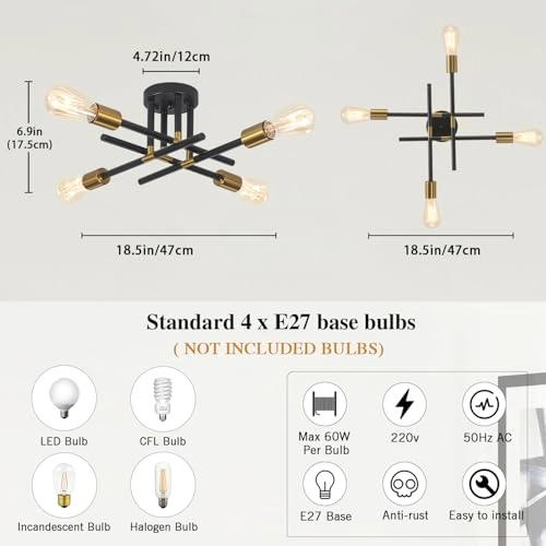 Sputnik Ceiling Light - Dimmable