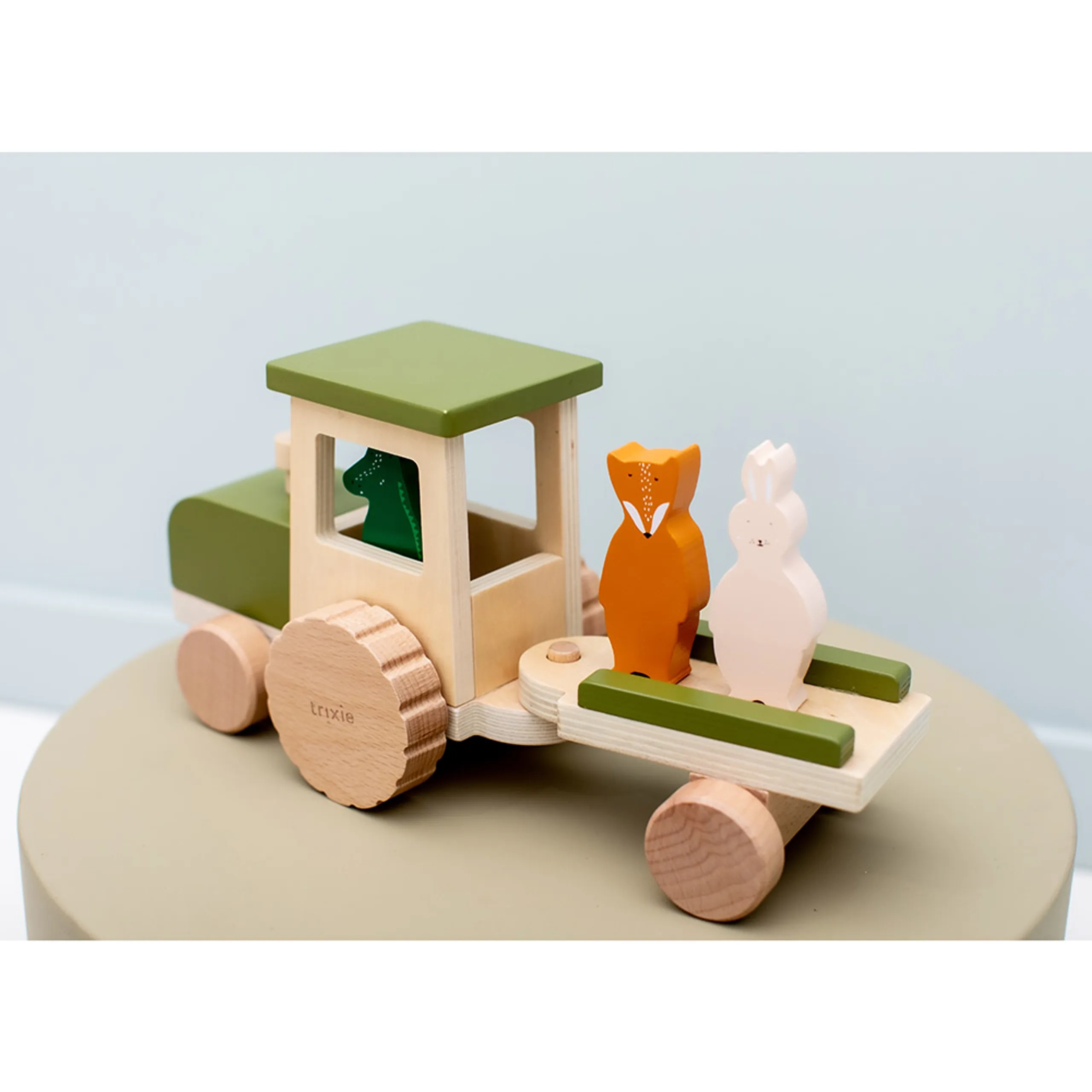 Wooden Tractor With Trailer - 18 months+
