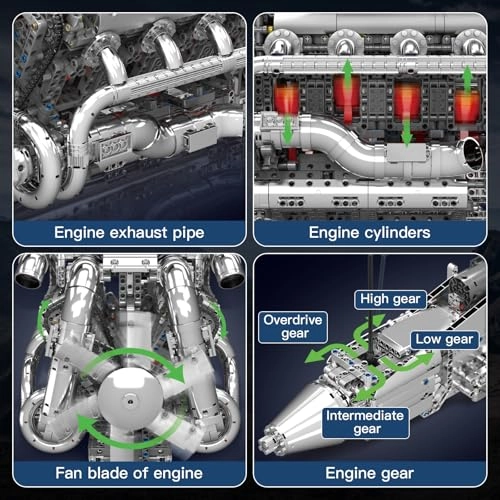 10168 Technik V8 Engine - 2899 pcs