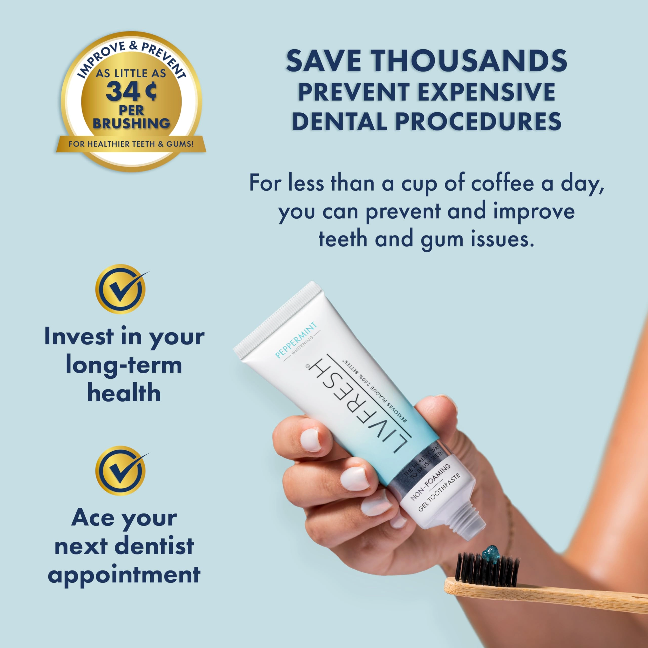 Toothpaste Gel Peppermint Toothpaste Adult 25 ml