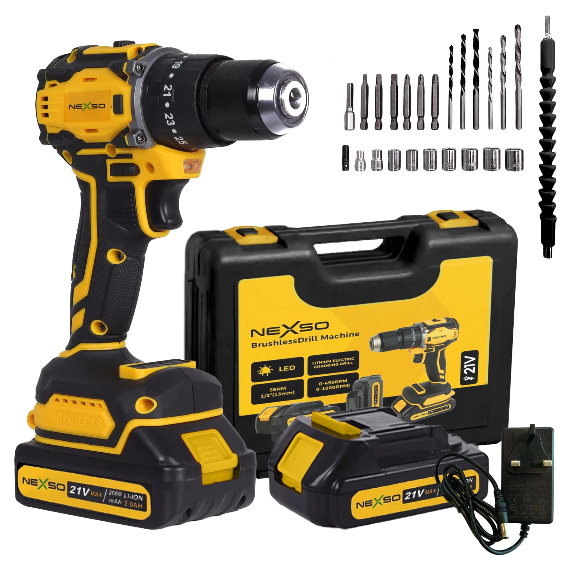 Cordless Drill - 21V 2000mAh