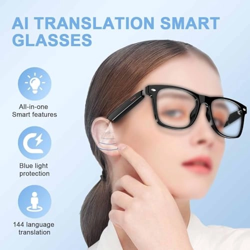 AI Translation Glasses - 134 languages IP65 waterproof Wireless calls