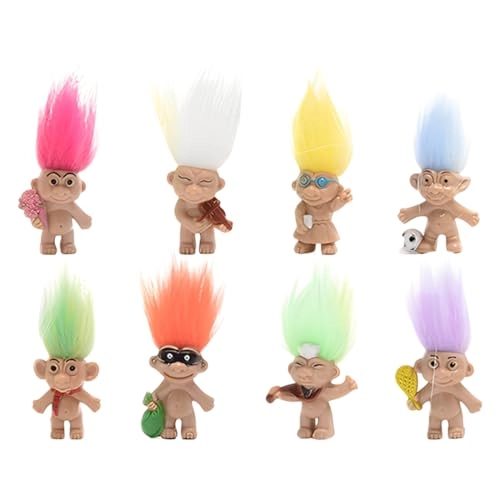 Mini Troll Dolls - 8 pcs (8 cm) (PBA260103)