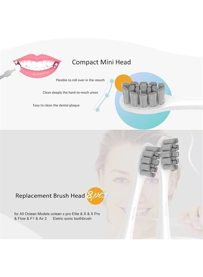 Toothbrush Heads - 8Pcs Suitable for Oclean