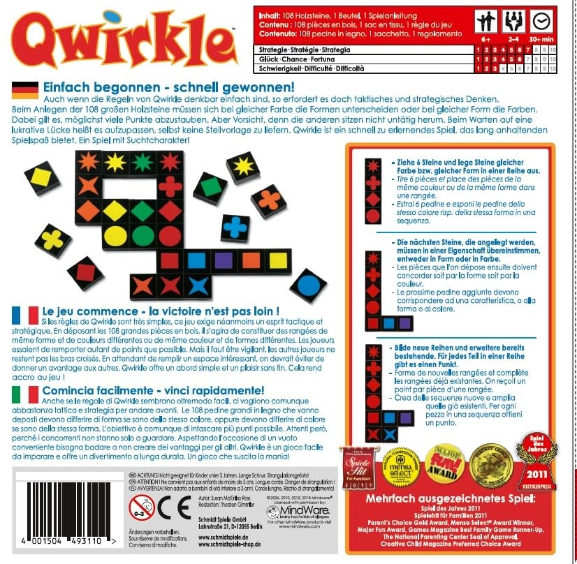 Qwirkle - Tile-top Game (German)