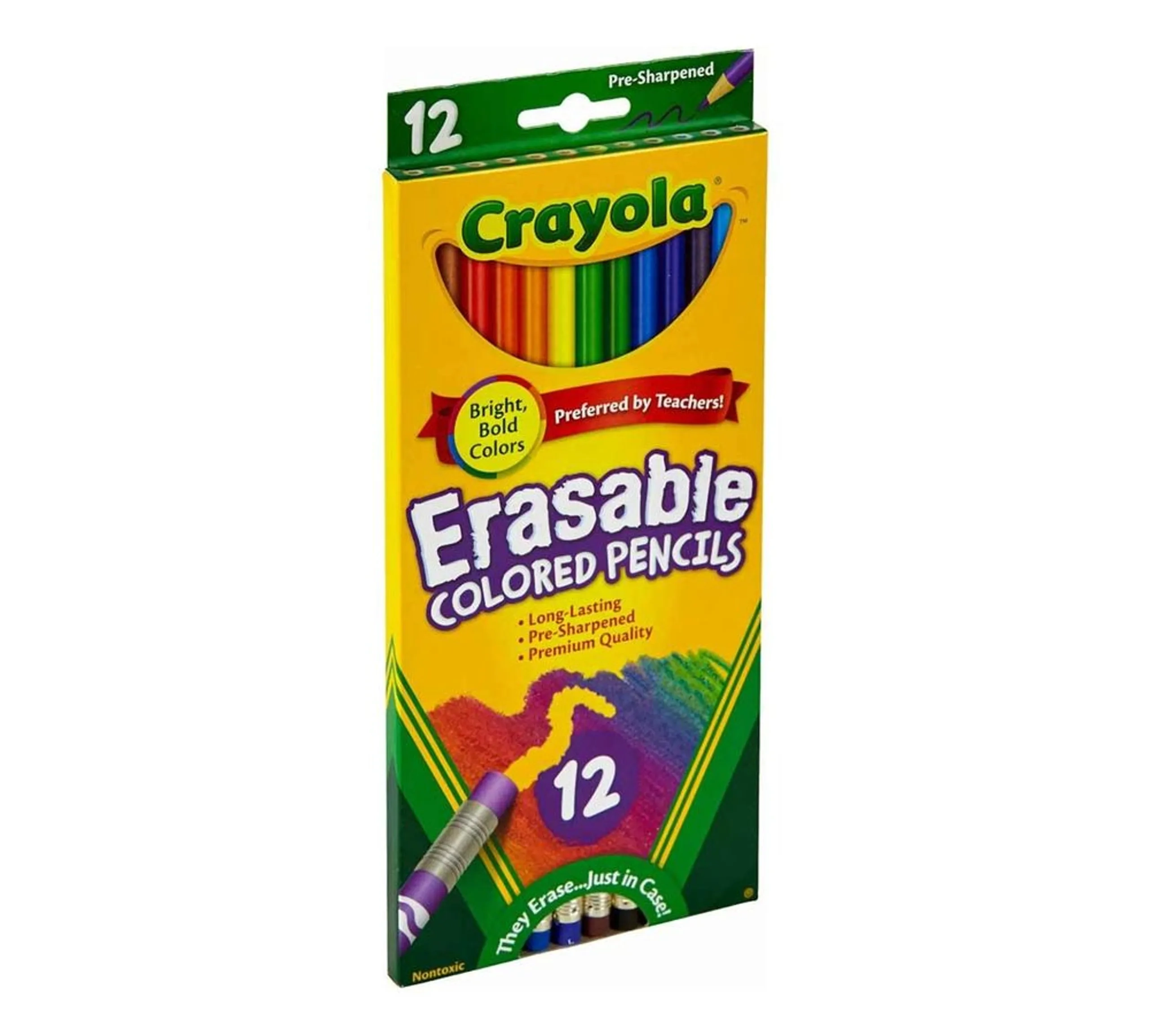 Crayola Erasable Colored Pencils - 12 Pcs