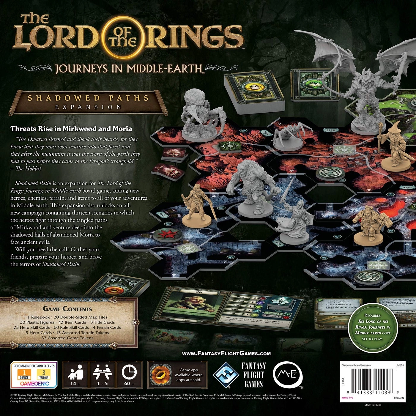 The Lord of the Rings: Journey through Middle Earth: Dark Paths - Card Game (German)