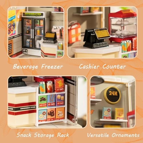 Super Creator Mini Series Convenience Store - DIY Plastic Miniature Kits Mini Model House