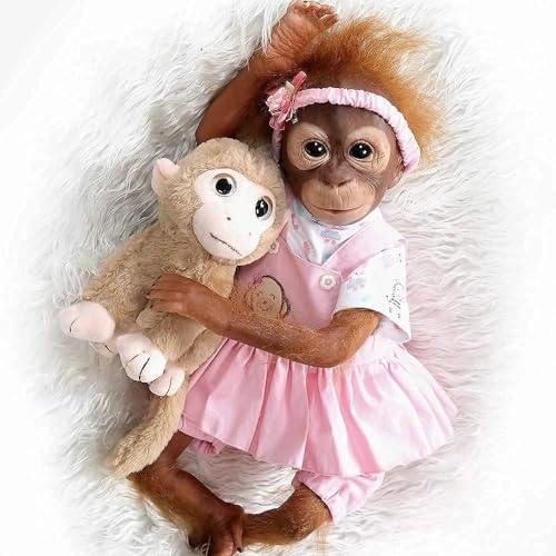 Reborn Monkey Doll - 22 Inches 55 cm Silicone Ages 3+