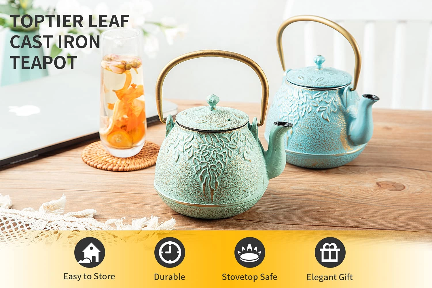 Cast Iron Teapot - 1200 Milliliters