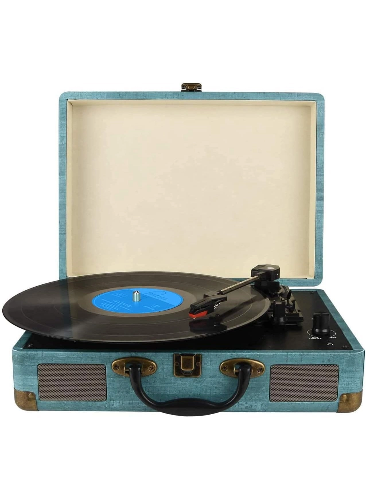 Midwest Record Player Turntable - Bluetooth 2 Stereo Speakers 3 Speed