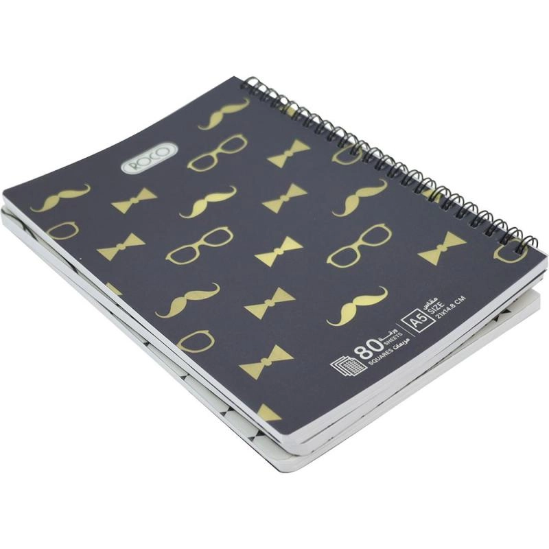 Notebook 19 X 26 cm Spiral - Grid 100 Sheets