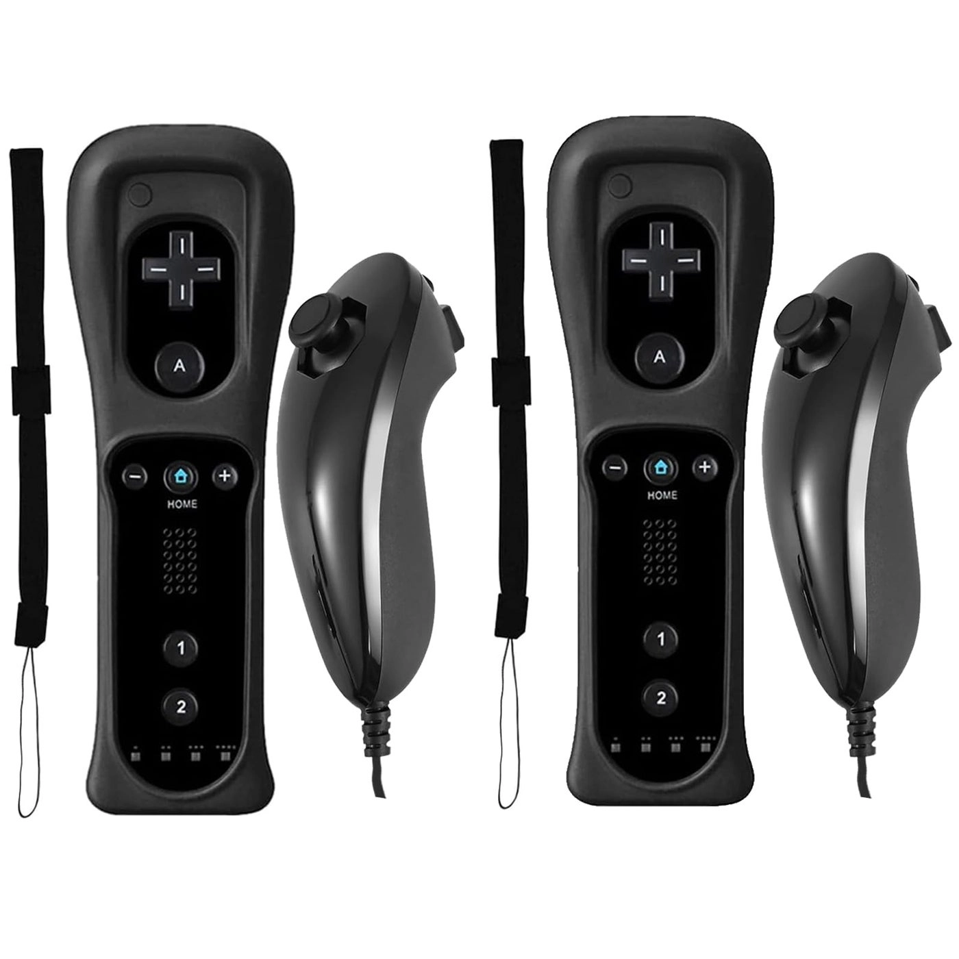 Burcica Controller for Wii Remote and Nunchuck - Black