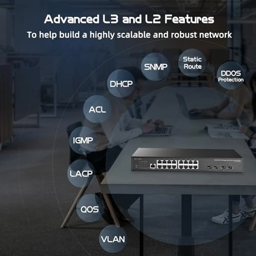 16x2.5G+4x10G Managed - 20-ports