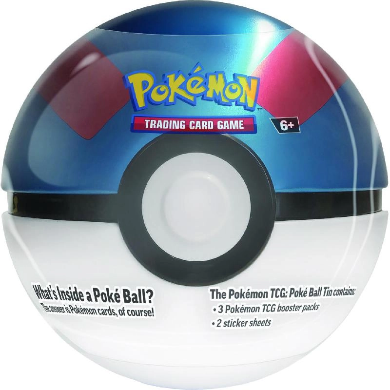 Poké Ball Tin - 1 Random Ball 3 Booster Packs Coin