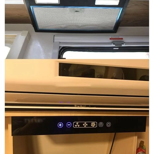 RV touch range hood - 12V 3 Speed Touch Control Dual LED Light