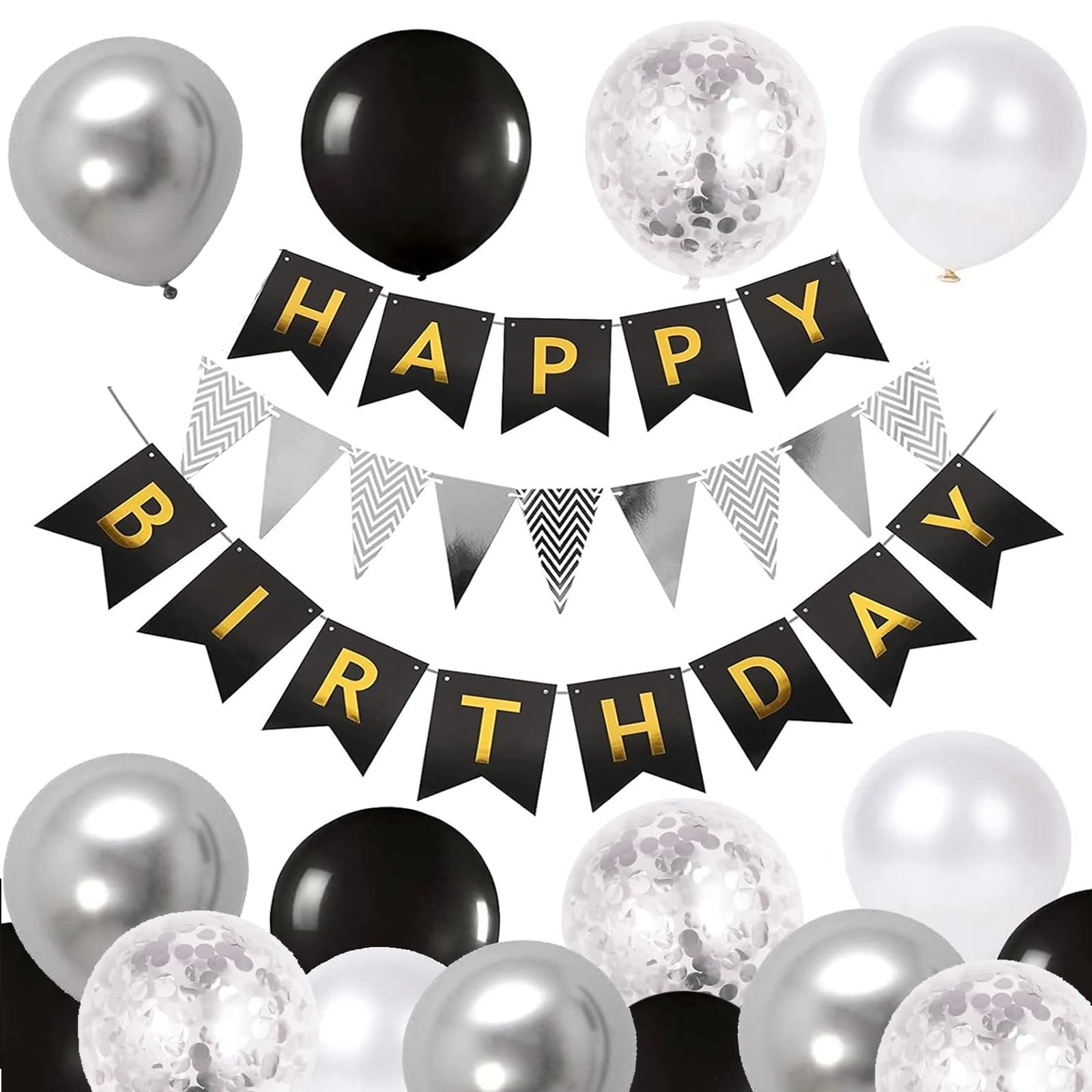 Happy Birthday Banner - 16pcs Birthday