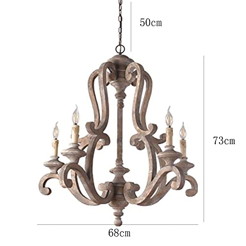 E14 American Retro Chandelier - 5 Heads 40x60cm