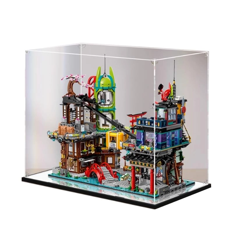 Clear Acrylic Display Case (71799) - 60x30x50cm Mirror Bottom+background