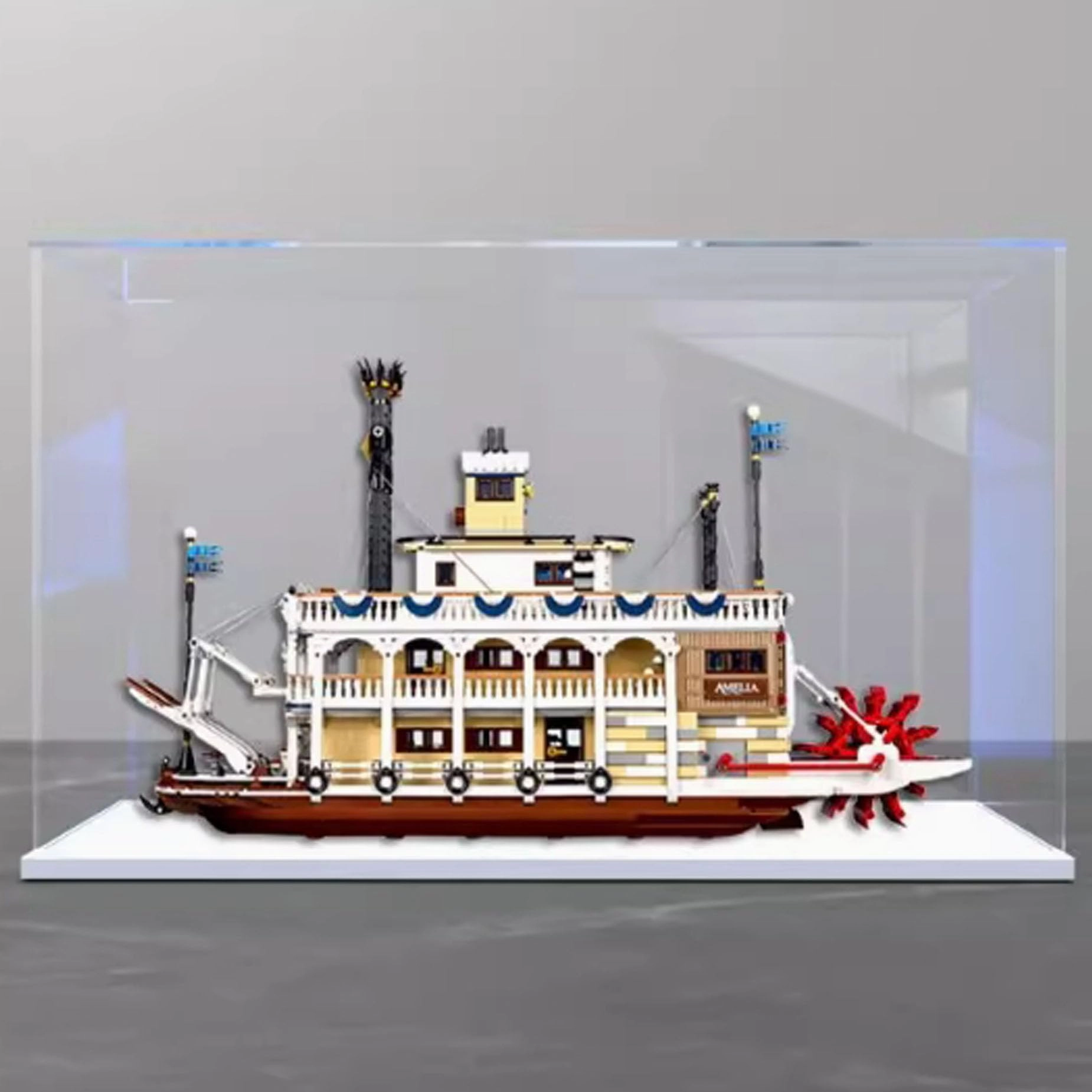 Display Case for LEGO 21356 Canal Steamers - Acrylic 3mm Transparent