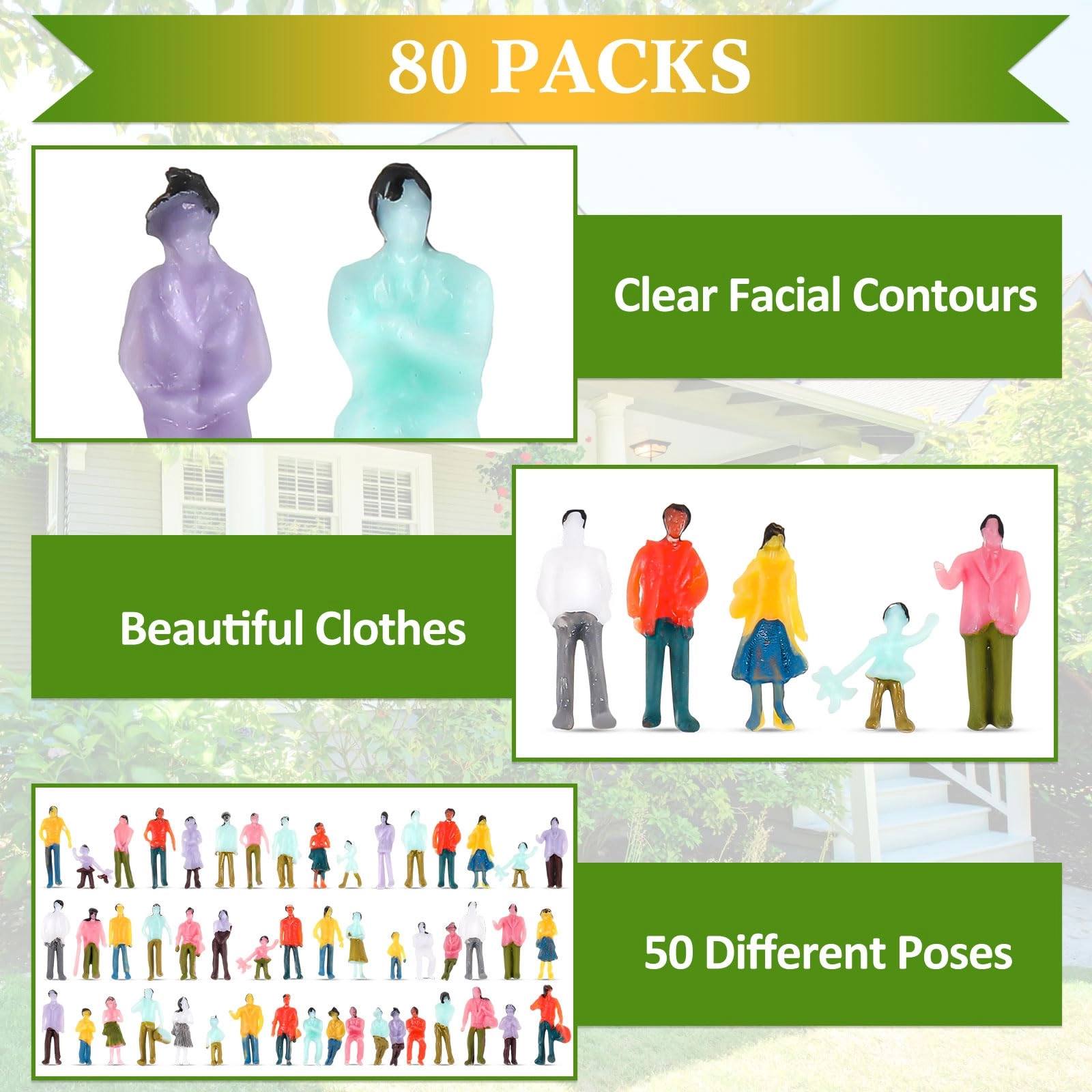Mini People Figurines - 80 1: 150 Scale