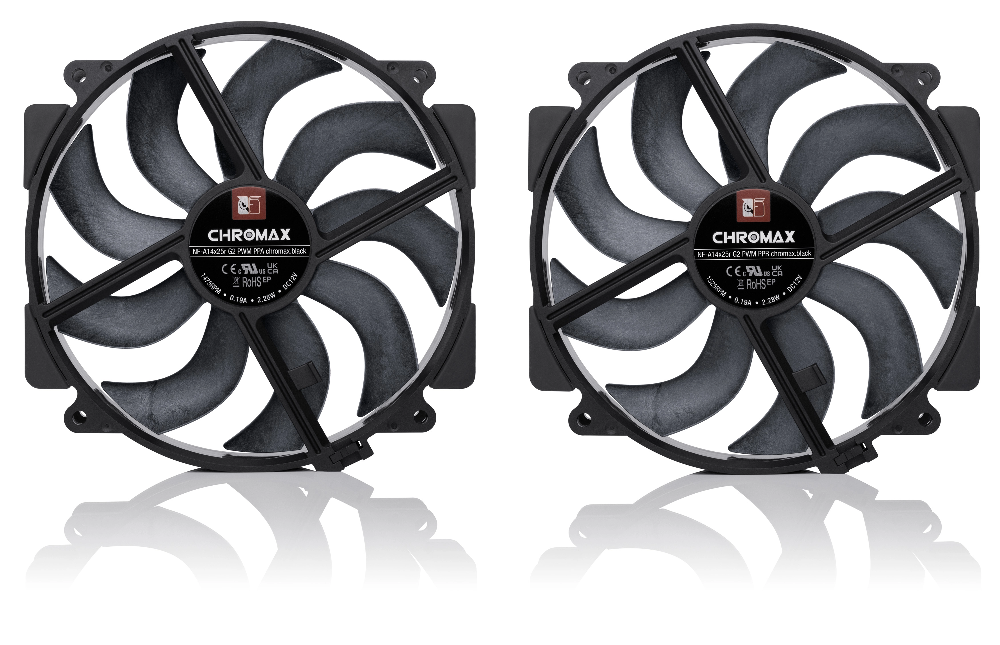 NF-A14x25 G2 PWM Sx2-PP - 2 fans 140mm