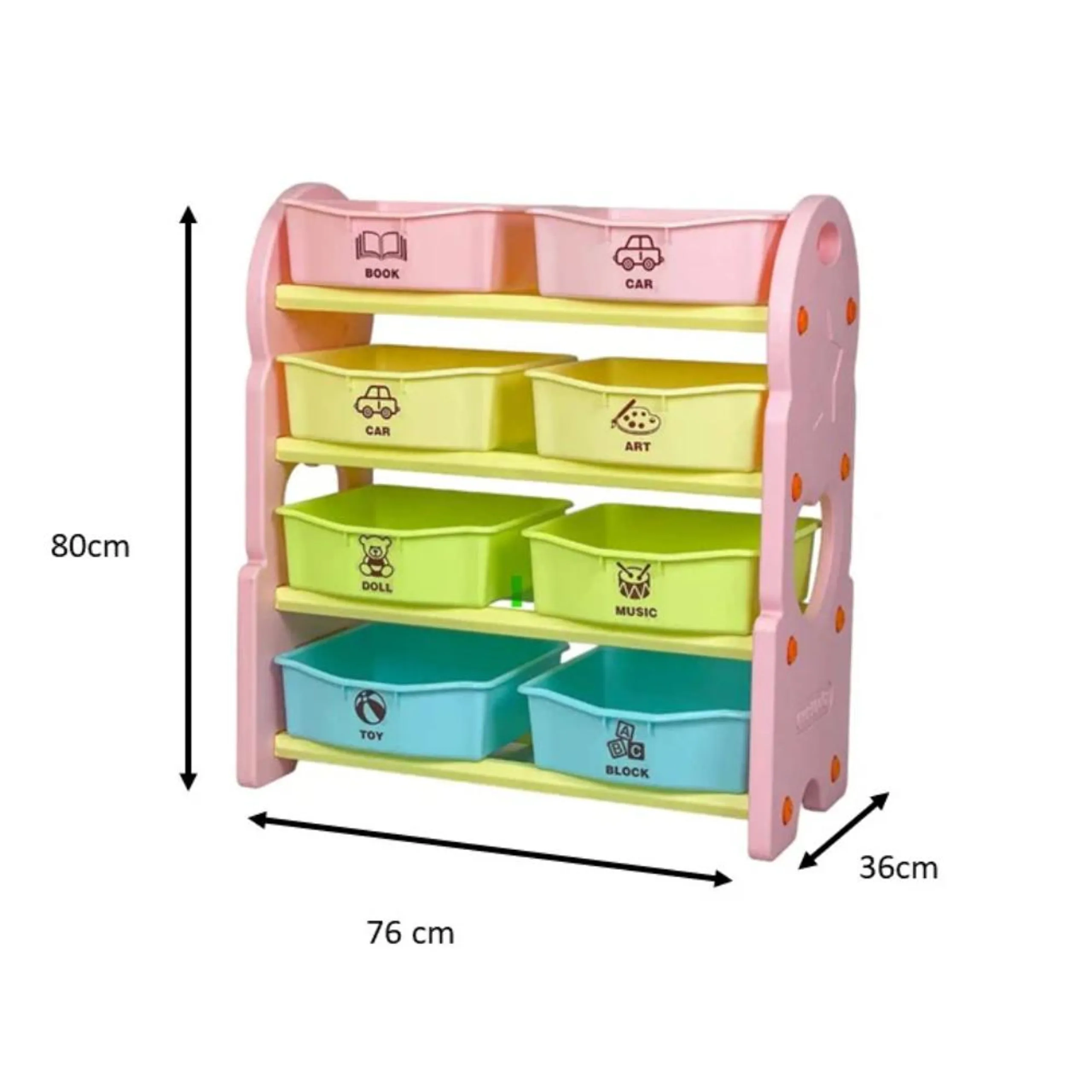 Children Deluxe Multi-Bin Toy Organizer - Plastic