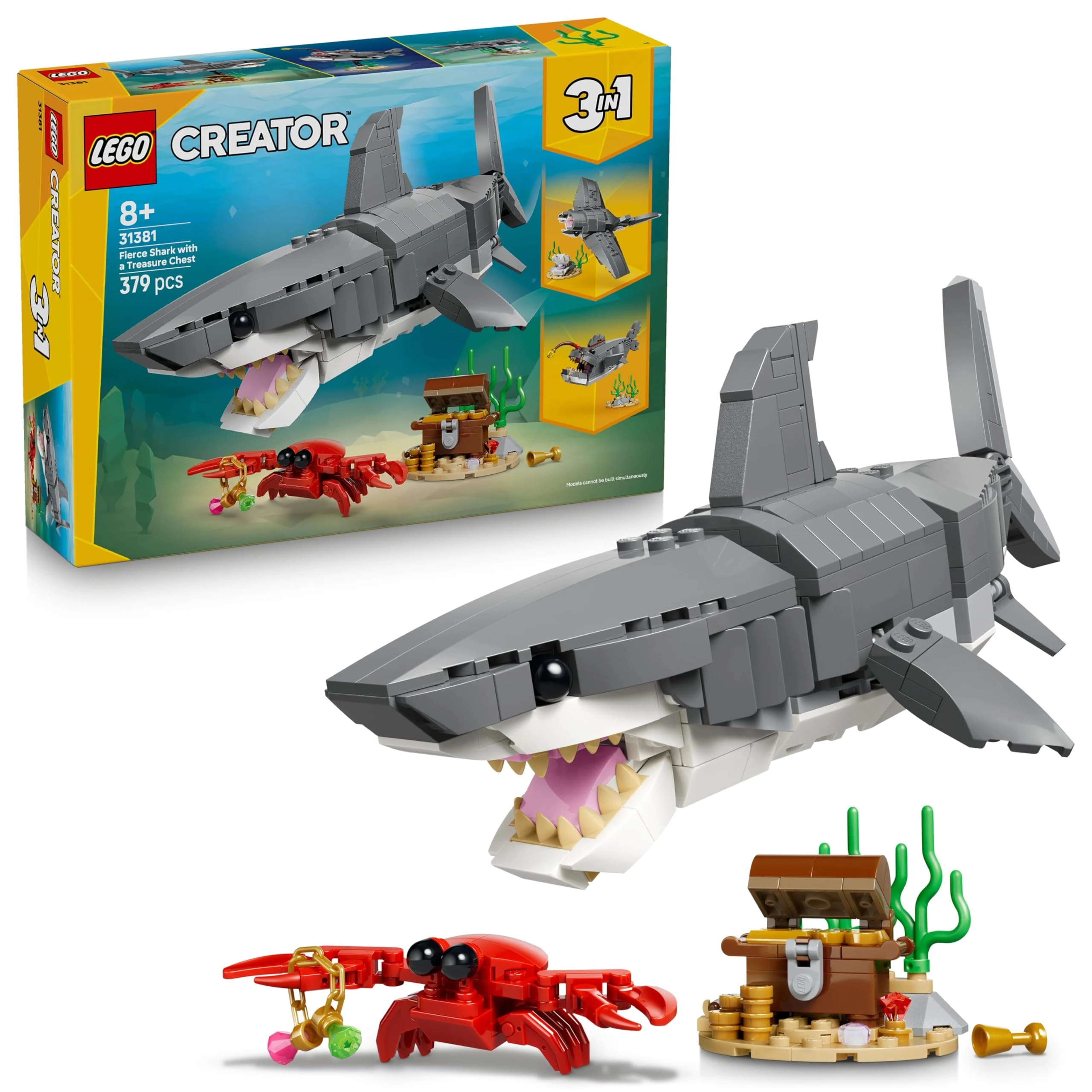 Fierce Shark with a Treasure Chest - 3in1 8+