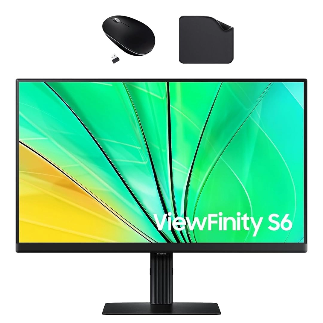 Samsung LS24D606EAMXUE - 24 Inches 2560x1440 + Wireless Mouse + Mouse Pad