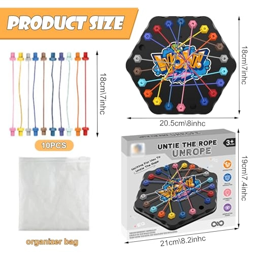 Brainy Kn-ots Rope Detangling Game - Black