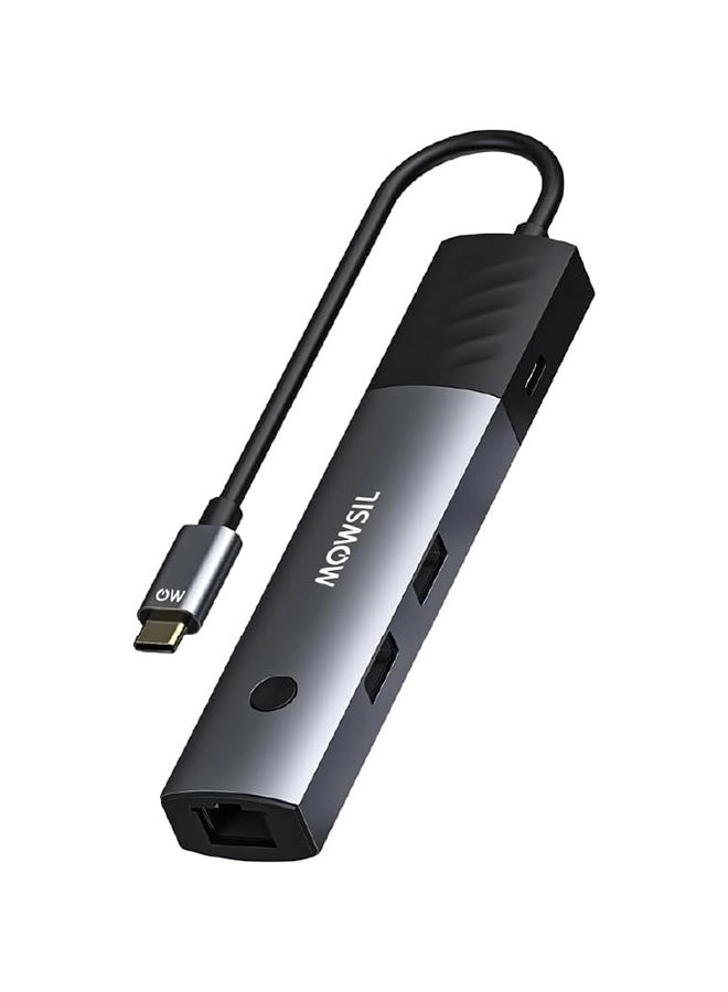 MOWSIL USB-C Hub 6-in-1 - USB 3.0 4K 60Hz