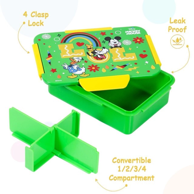 Disney Mickey & Friends Convertible Bento Lunch Box - 850ml