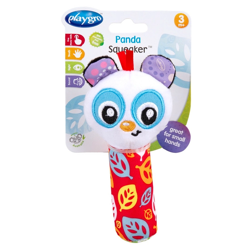 Panda Squeaker Rattle Toy - 3 months 100% Polyester, EVA