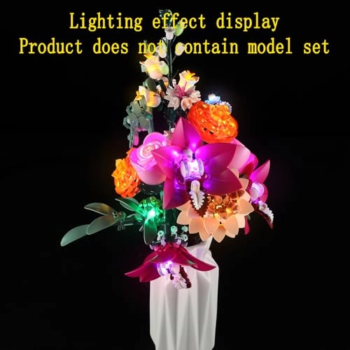 LED Light Kit - Plastic Sport 4.5-5V for LEGO Pretty Pink Flower Bouquet 10342