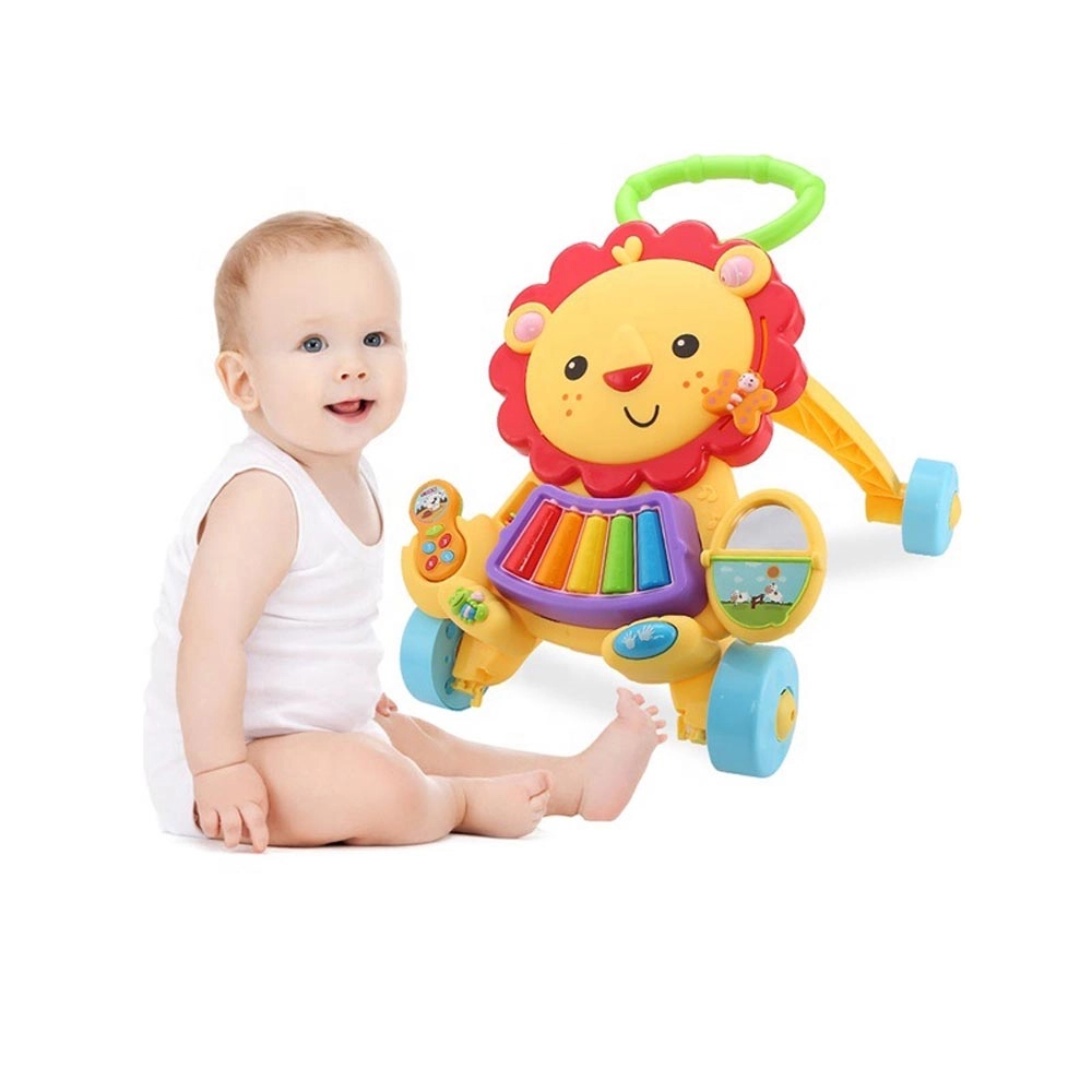 Baby Push Learning Walker - Musical Activity Detachable Play Panel