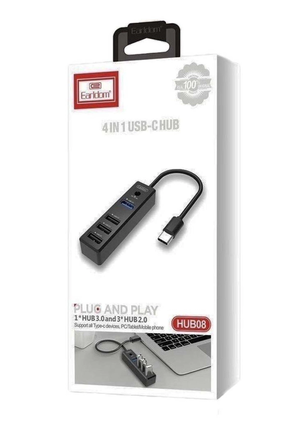 Earldom USB 3.0 Hub - 4-Port 5Gbps