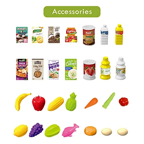 Eazy Kids Role Play Market Shopping Cart - 56 pcs (SAB-LS_DIYSC_BU)