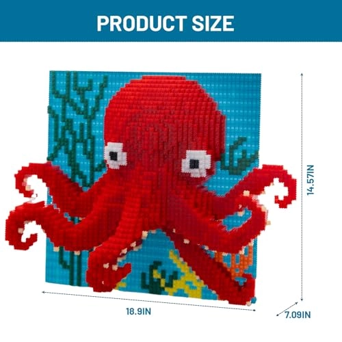 Octopus Building Block Wall Art & Table Display Kit - 9788 pcs