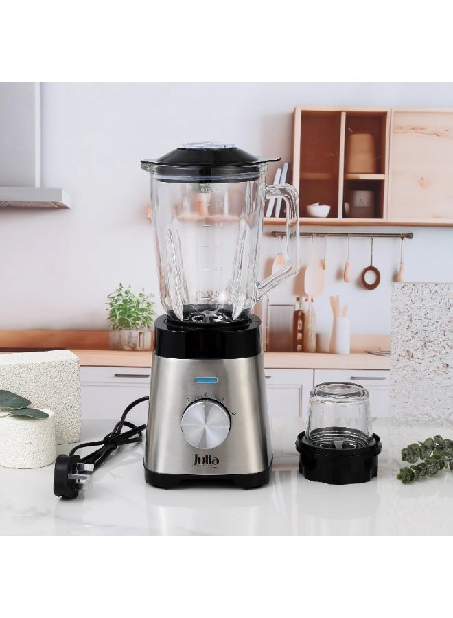 2-in-1 Electric Blender - Stainless Steel Design