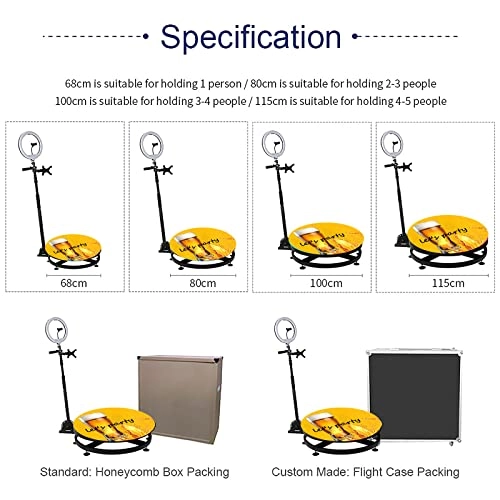 360 Photo Booth Machine - Software APP Remote Control Automatic 360 Spin