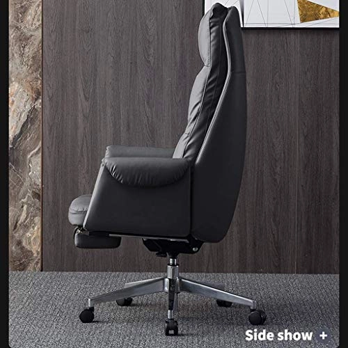 Desk Chair - PU Leather Brown High Back