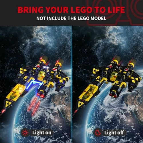 Light Kit for Lego Blacktron Renegade - 2.0 LED Lighting Compatible with Lego Icons 10355