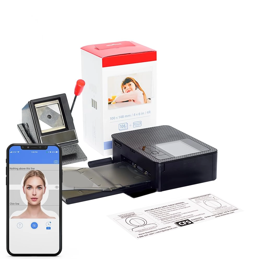 CFS Products Smartphone Passport Photo System - 108 Prints Wireless