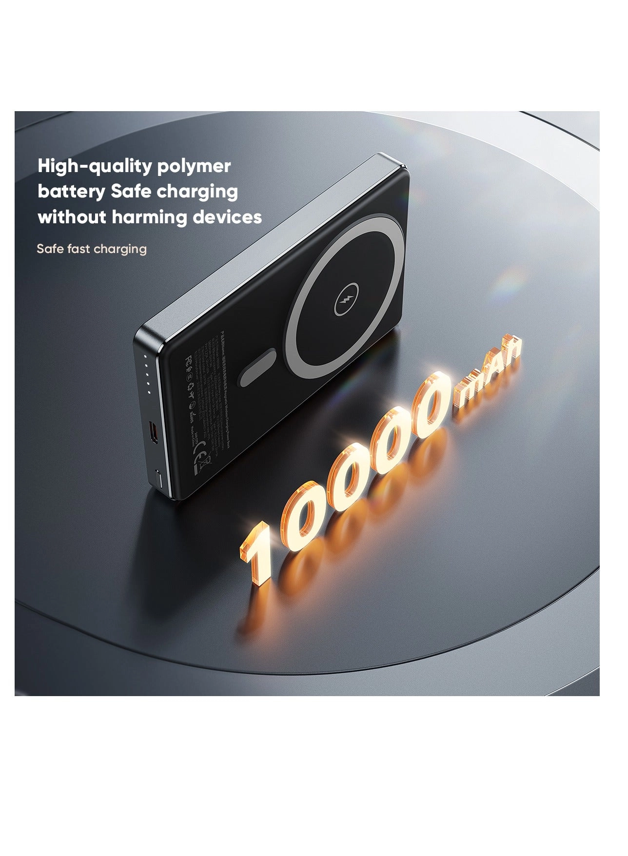 Ultra-thin Magnetic Wireless Charging Power Bank - 10000mAh 20W
