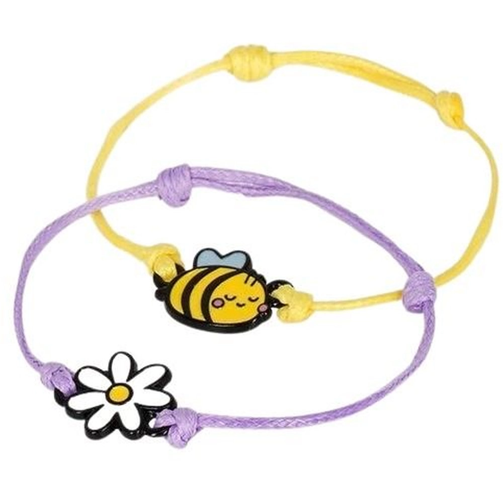 Better Together Bee Enamel Textile Bracelet