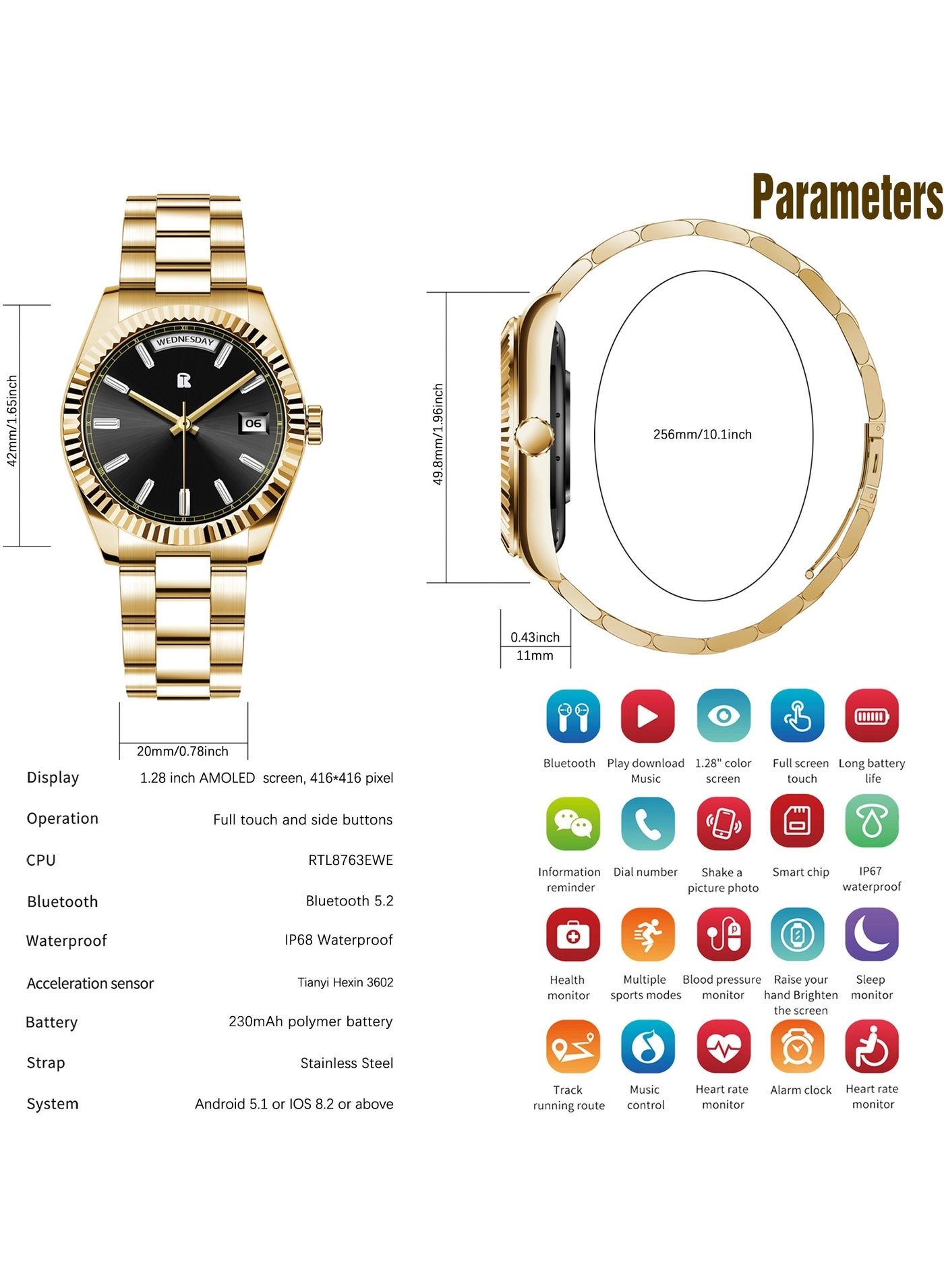 RT I80 42mm Stainless Steel